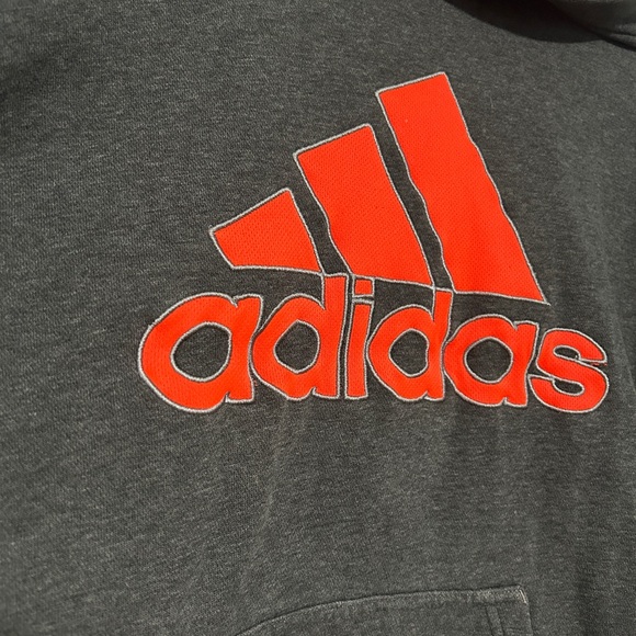 Adidas Charcoal Hooded Sweatshirt - Picture 3 of 4